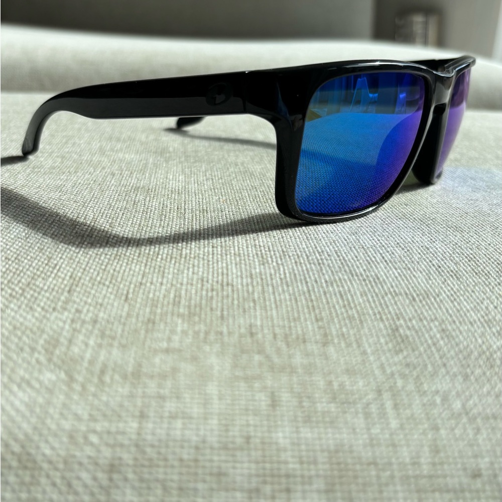 Black Sunglasses with Blue Lenses - Made in Italy